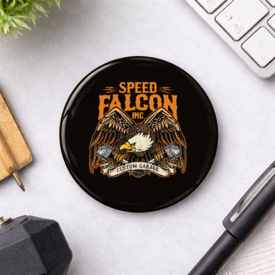 Pin Buttons Speed Falcon Size 58mm